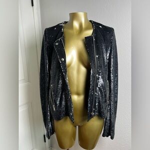IRO Black Sequin Jacket 34